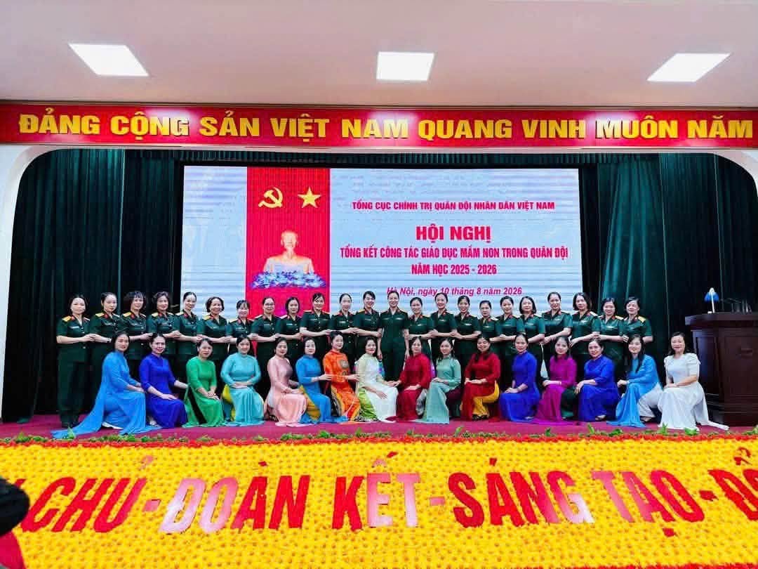TRƯỜNG MẦM NON HỒNG HÀ-NHÀ MÁY Z173 THAM DỰ HỘI NGHỊ TỔNG KẾT CÔNG TÁC GIÁO DỤC MẦM NON TRONG QUÂN ĐỘI NĂM HỌC 2025-2026 VÀ TẬP HUẤN NGHIỆP VỤ CÁN BỘ QUẢN LÝ, GIÁO VIÊN MẦM NON TRONG QUÂN ĐỘI NĂM 2026