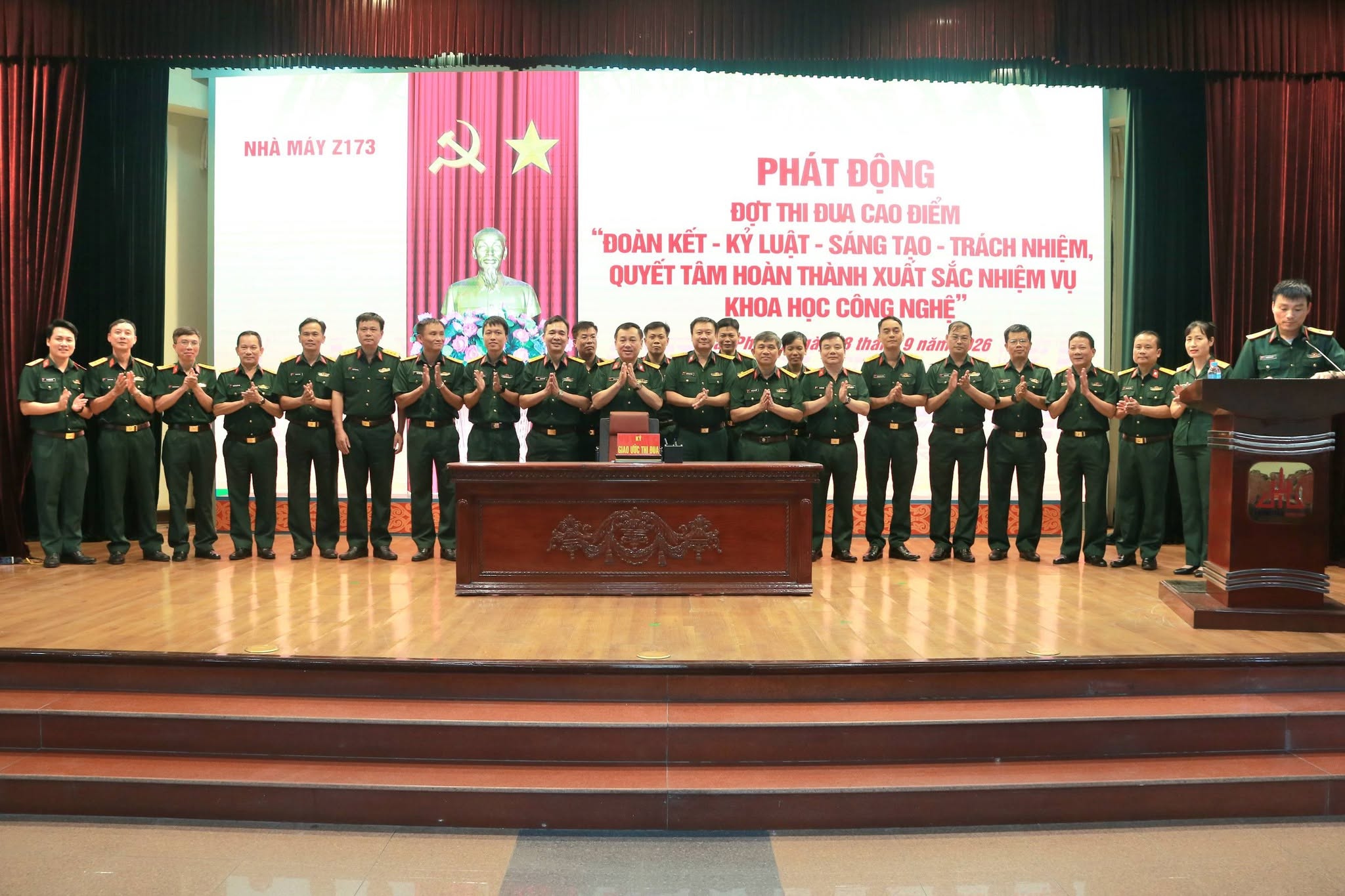 NHÀ MÁY Z173 TỔ CHỨC PHÁT ĐỘNG ĐỢT THI ĐUA CAO ĐIỂM